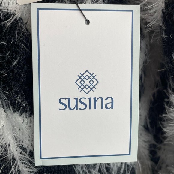 Susina | zebra print eyelash open cardigan | 1X - Picture 13 of 14